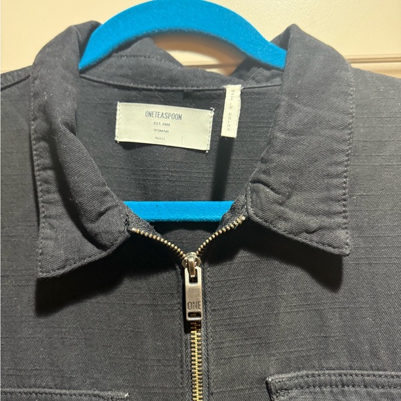 One Teaspoon Charcoal Zip-Up Jumpsuit - Picture 3 of 5